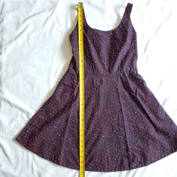 Vintage 90s GAP Floral Skater Mini Dress Navy 00 - Picture 4 of 6